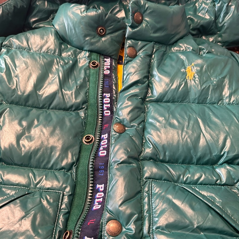 Ralph Lauren Polo green puff coat